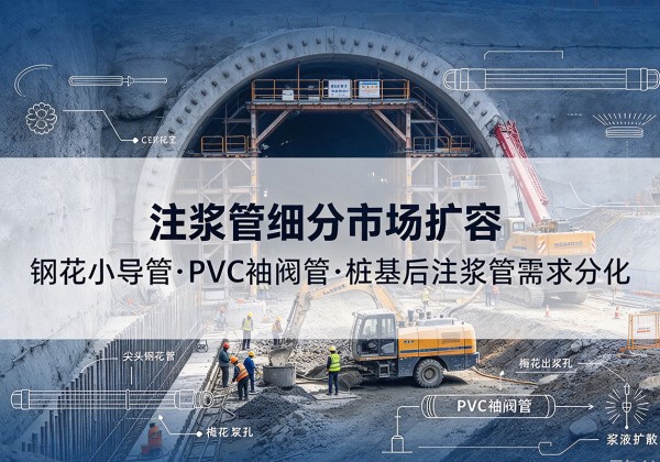 横山注浆管细分市场扩容，隧道钢花小导管、PVC 袖阀管、桩基后注浆管需求分化